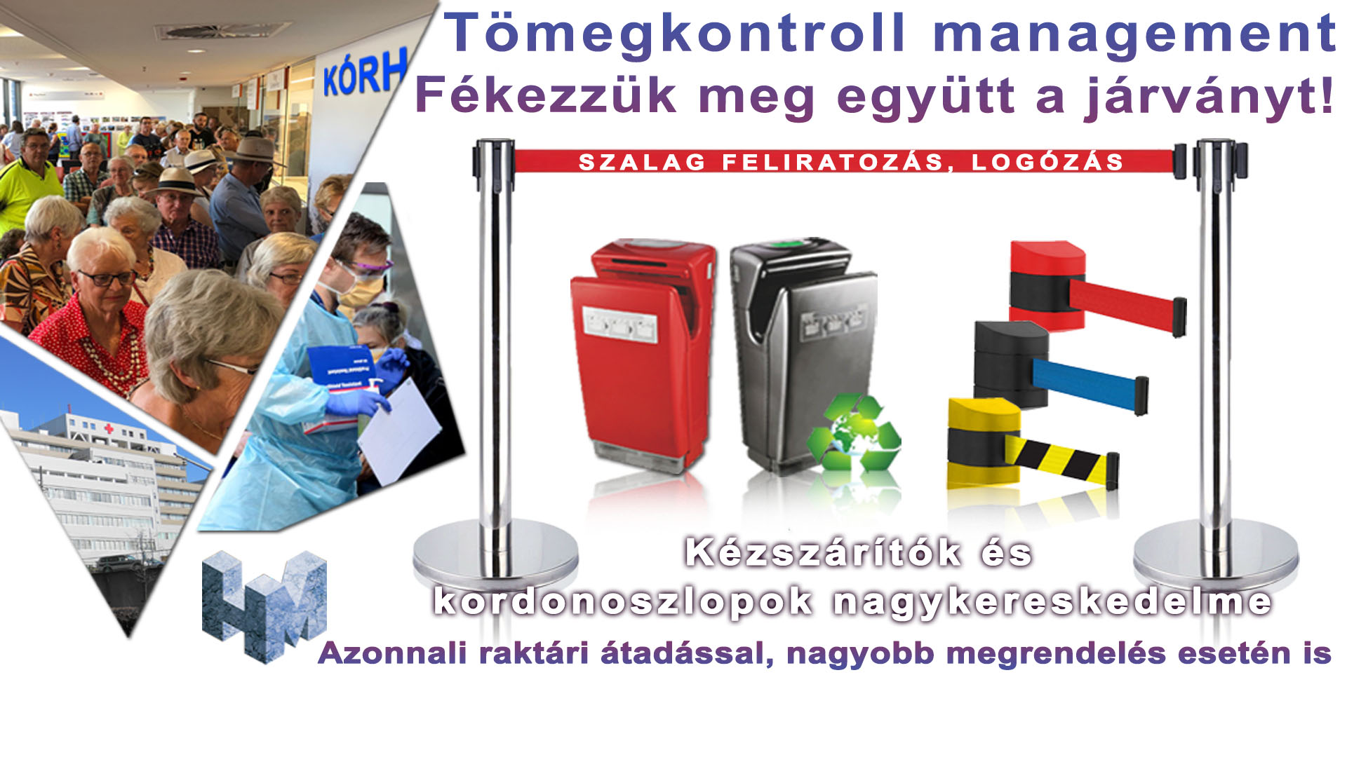 Kordonoszlop tömeg terelés